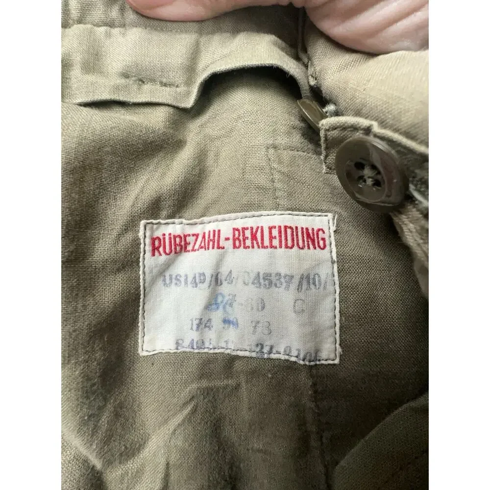Vintage 1960s Rübezahl Bekleidung Military Wool Cargo Pocket Pants 32x29